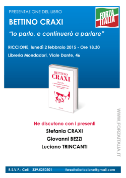 Riccione - "Io parlo, e continuerò a parlare"