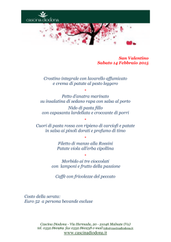 Guarda il menu - Cascina Diodona