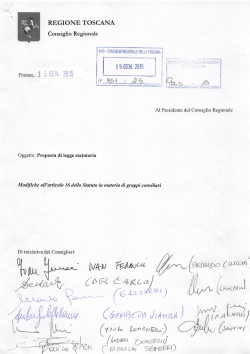 I A00 -ÈUNSIGLIO REGIUNALE DELLA TOSCANA g
