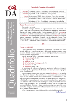 il Quadrifolio 2015 n. 1 - Societ&agrave; Dante Alighieri Zurigo