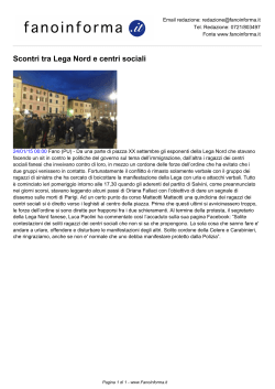 Scontri tra Lega Nord e centri sociali
