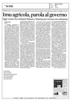 Imu agricola, parola al governo