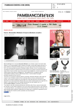 PAMBIANCONEWS.COM (WEB) - Accademia di Costume e di Moda