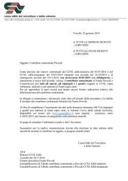 Informativa - Cassa Edile del Vercellese e della Valsesia