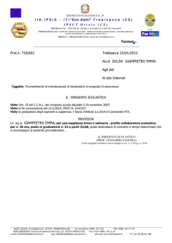 IPSIA - ITI &ldquo;Ezio Aletti&rdquo; T rebisacce ( CS ) - IPSIA E.Aletti