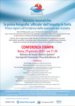 conferenza stampa - AMRER Associazione Malati Reumatici Emilia