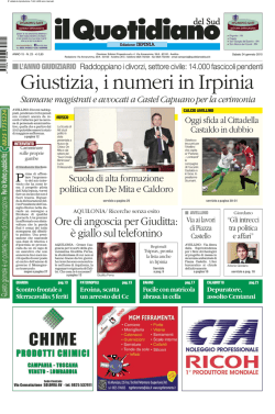 Giustizia, i numeri in Irpinia