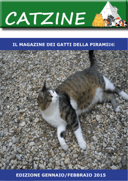 il magazine dei gatti della piramide edizione gennaio/febbraio 2015