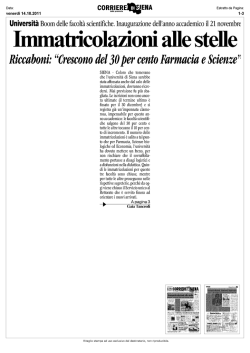 Inunatricolazioni aile stelle