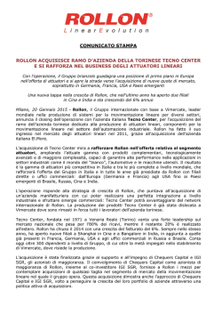 il comunicato stampa