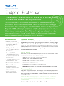 Scheda tecnica di Endpoint Protection