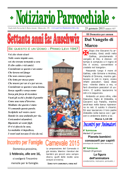 25 gennaio 2015 - Parrocchia Montecchio