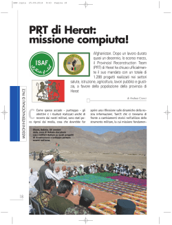PRT di Herat - La Protezione Civile