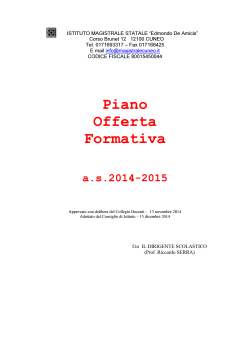 Piano Offerta Formativa - Istituto Magistrale Statale "Edmondo De