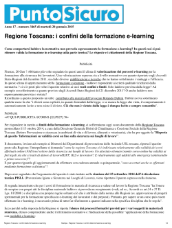 Regione Toscana: i confini della formazione e-learning