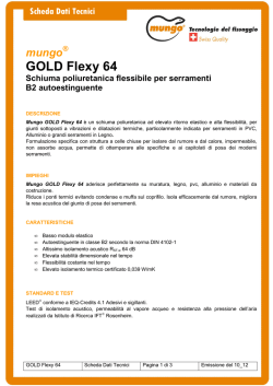 Mungo scheda tecnica GOLD Flexy 64