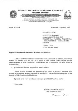 Contrattazione integrativa di Istituto a.s. 2014 2015