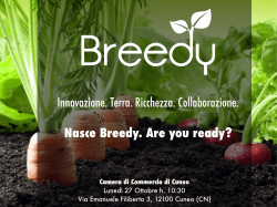 Innovazione. Terra. Ricchezza. Collaborazione. Nasce Breedy. Are
