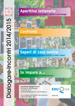 Dialog are-Incontri 2014/2015 - Associazione Dialogare Incontri