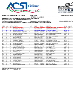Classifica S.Francesco al Campo 4.10.2014