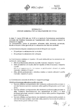 Delibera n. 1622 del 10/11/2014