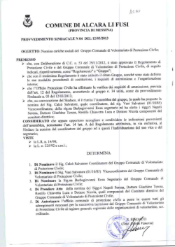 Gruppo di Protezione Civile Prov.to sindacale n&deg;4 del 12-03-2013
