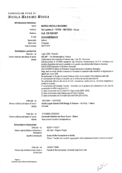 Curriculum Morea - Consiglio Regionale della Basilicata