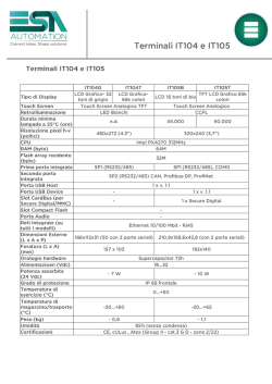 IT104 e IT105 Specifiche tecniche