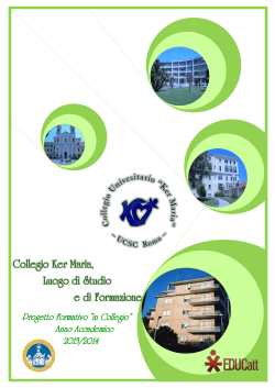Progetto Formativo 2013-2014 - Collegi in campus