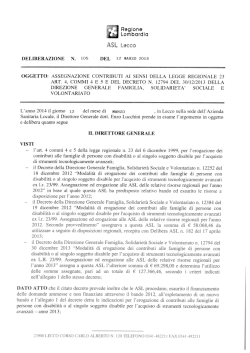 delibera n. 105 del 12.03.2014