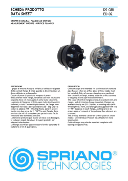 SCHEDA PRODOTTO DATA SHEET DS-ORI ED-02