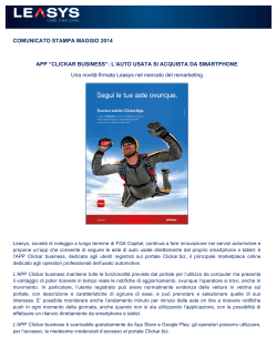 COMUNICATO STAMPA MAGGIO 2014 APP “CLICKAR BUSINESS