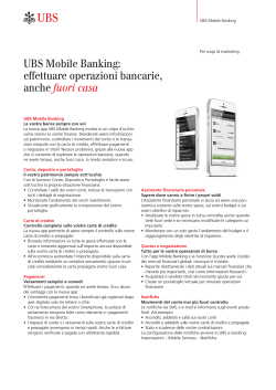 UBS Mobile Banking: effettuare operazioni bancarie, anche fuori casa