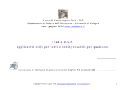 iPad e D.S.A: applicativi utili per tutti e indispensabili per qualcuno.