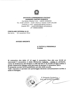 ISTITUTO COMPRENSIVO STA TALE SANREMO CENTRO