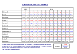 TURNO PARCHEGGIO - FERIALE