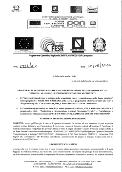 Manifestazione di interesse - Benvenuti nel sito della nostra