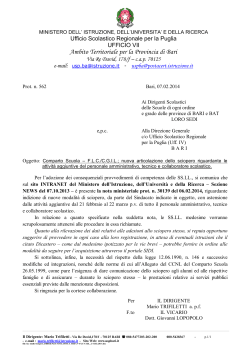 Nota n. 562 del 7/2/2014 - Ambito Territoriale per la provincia di Bari
