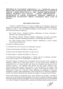 Relazione Conclusiva SECS P 13 - Università degli Studi di Messina