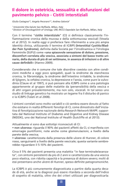 Il dolore in ostetricia, sessualit&agrave; e disfunzioni del pavimento pelvico
