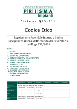 Codice Etico - Prisma Impianti SpA