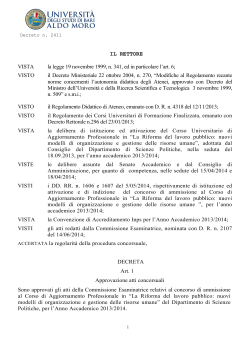 app. atti 1314 roma la riforma - Università degli Studi di Bari