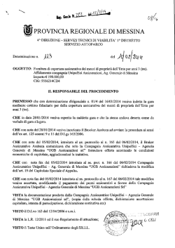 D.D. 292 N. 113 - Provincia Regionale di Messina
