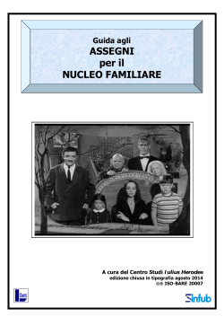 Guida agli Assegni Nucleo Famigliare - agosto 2014