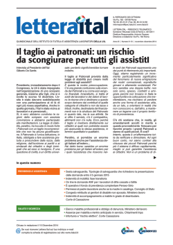 Il taglio ai patronati: un rischio da scongiurare per tutti gli
