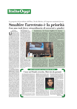 Italia Oggi - xxxii congresso nazionale forense
