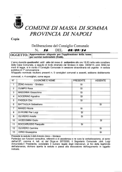 delibera CC 16-2014 - Comune di Massa di Somma