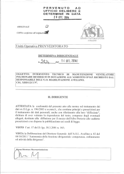 OGGETTO: ENTERVENTO TECNICO Bi MANUTENZIONE