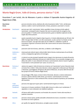 Monte Nagi&agrave;-Grom, Valle di Gresta, percorso storico I&deg; G.M.