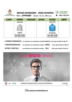 info porta a porta raccolta differenziata